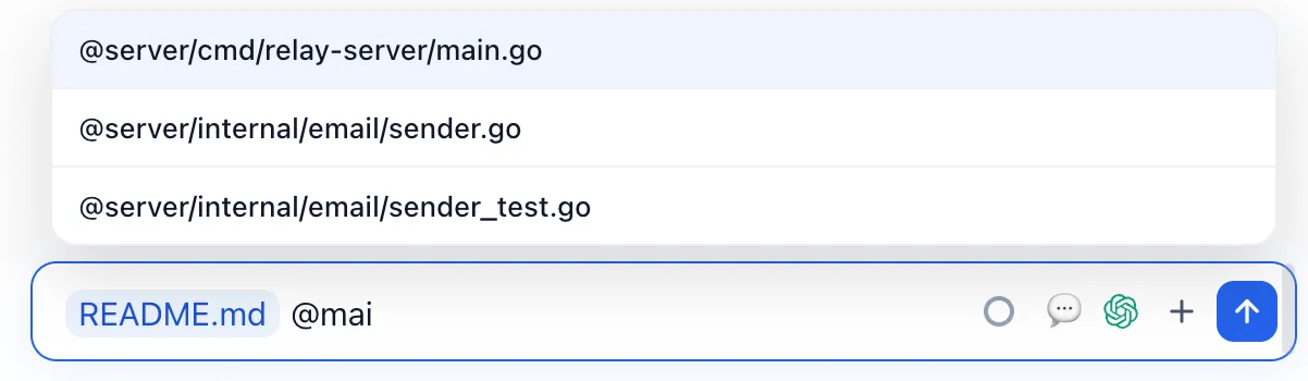 MindFS @ 文件引用输入界面
